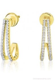 Diti Jewellery Fall in Love 18 K Diamond Gold Stud Earring